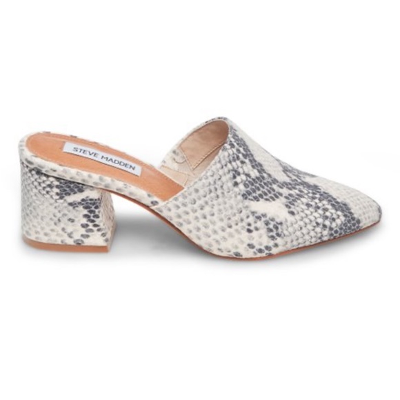 Steve Madden Superior Snake Skin Mules - Picture 2 of 8